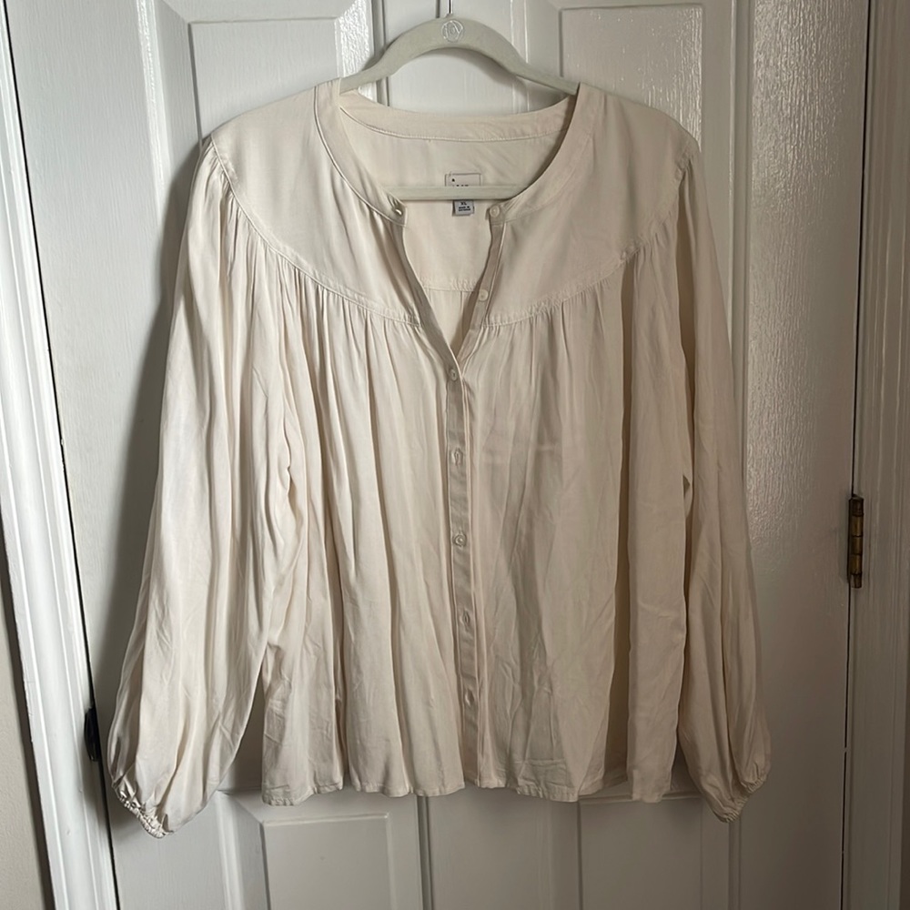 Button up cream shirt